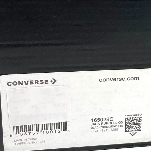 💖MEGA SALE💖Converse Jack Purcell OX Women's Low Top Black White Zebra 165028C - Picture 9 of 10